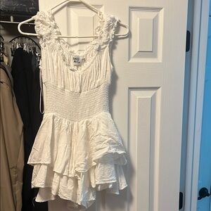 Princess Polly the love eyelet Ruffled romper size 4